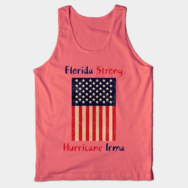 Patriotic Florida Strong Hurricane Irma Tank Top by thetruetee